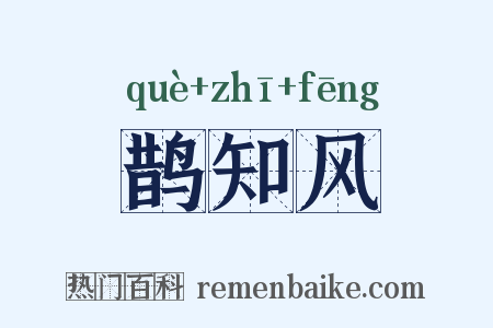 鹊知风是什么意思的图片